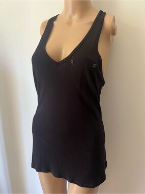 Guess Black V-Neck Tank Top
